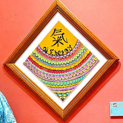 2025 Qi Energry 40cmx40cm acrylic finger painting on acrylic sheet