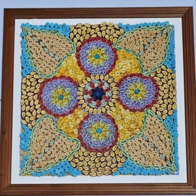 SINGA RANGOL PAPER QUILLING on PVC base 60 cm x 60 cm